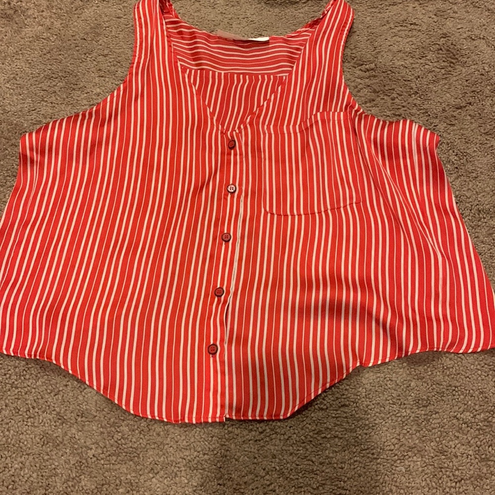 red button down